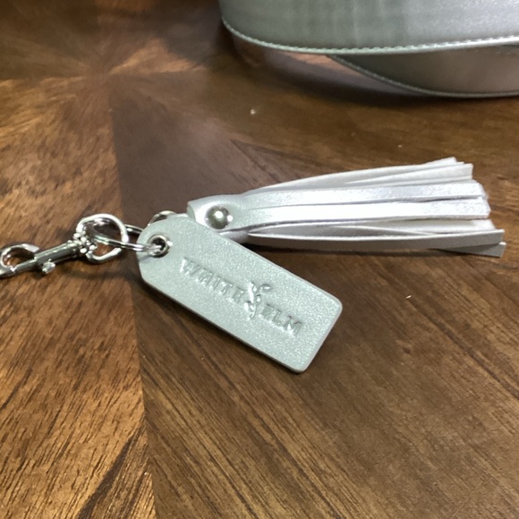 White Elm Silver Gemini Mini Convertible Tote Bag Back Pack Hot Pink Lining BNWT - Picture 5 of 8